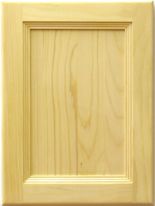 Segovia shaker Door with reverse raised center panel in maple